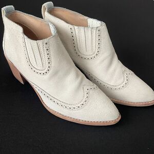 Madewell Cream Ankle Booties